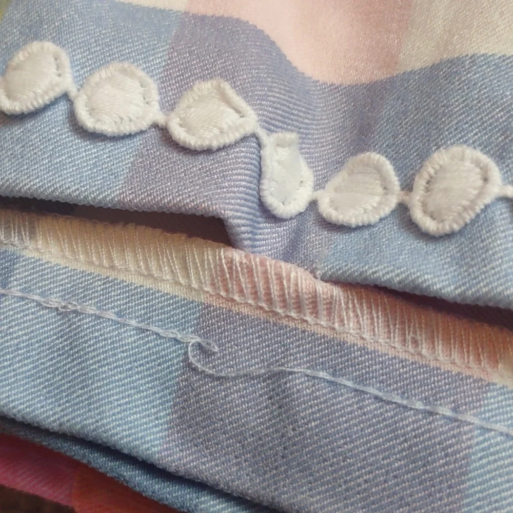 NWT Crown & Ivy Pastel Plaid Skort 16W